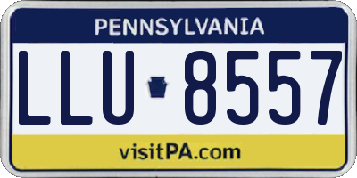 PA license plate LLU8557