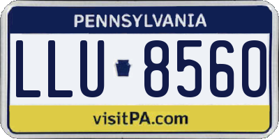 PA license plate LLU8560