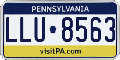 PA license plate LLU8563