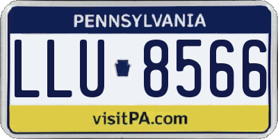 PA license plate LLU8566