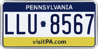 PA license plate LLU8567