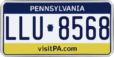 PA license plate LLU8568