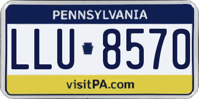 PA license plate LLU8570