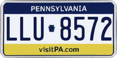 PA license plate LLU8572