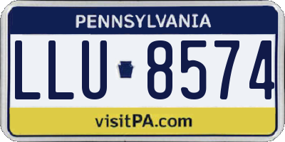 PA license plate LLU8574