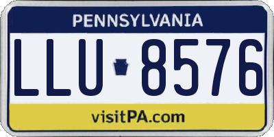 PA license plate LLU8576
