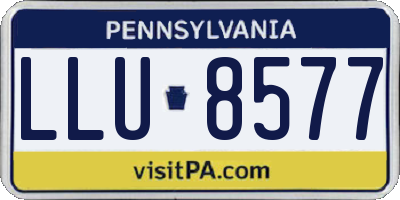 PA license plate LLU8577