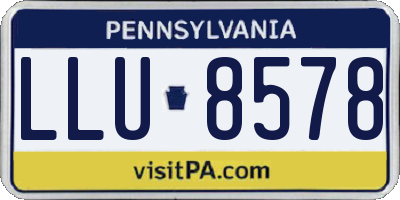 PA license plate LLU8578