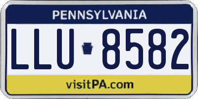 PA license plate LLU8582