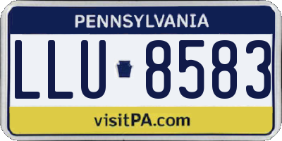 PA license plate LLU8583