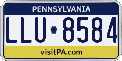 PA license plate LLU8584