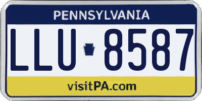 PA license plate LLU8587
