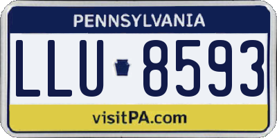 PA license plate LLU8593