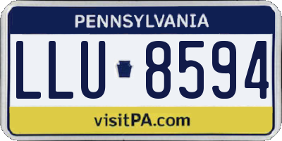 PA license plate LLU8594