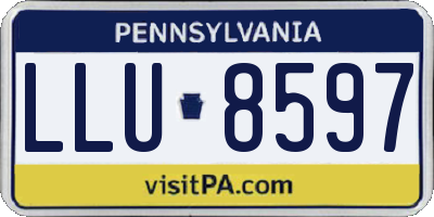 PA license plate LLU8597