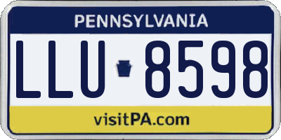 PA license plate LLU8598