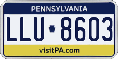 PA license plate LLU8603