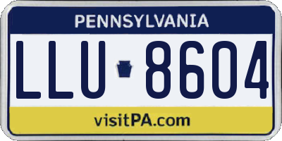 PA license plate LLU8604