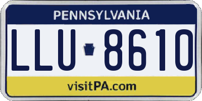 PA license plate LLU8610
