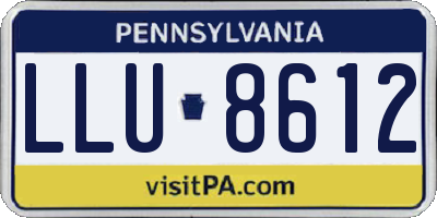 PA license plate LLU8612