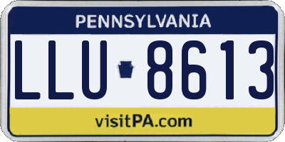 PA license plate LLU8613
