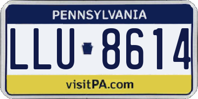 PA license plate LLU8614