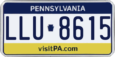 PA license plate LLU8615