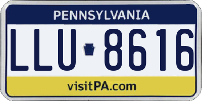 PA license plate LLU8616