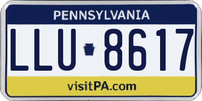 PA license plate LLU8617