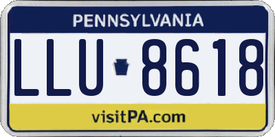 PA license plate LLU8618