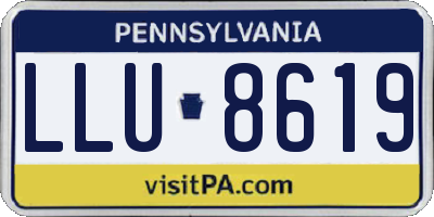 PA license plate LLU8619