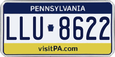 PA license plate LLU8622
