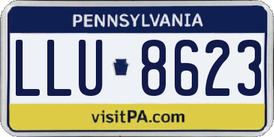 PA license plate LLU8623