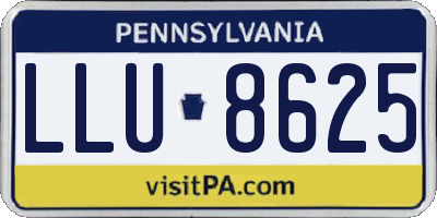 PA license plate LLU8625