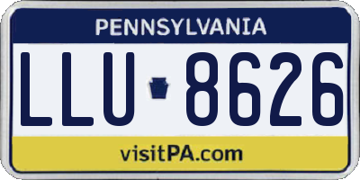 PA license plate LLU8626