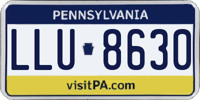 PA license plate LLU8630