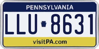 PA license plate LLU8631