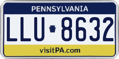 PA license plate LLU8632