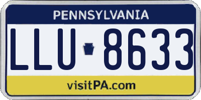 PA license plate LLU8633