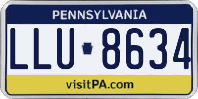 PA license plate LLU8634