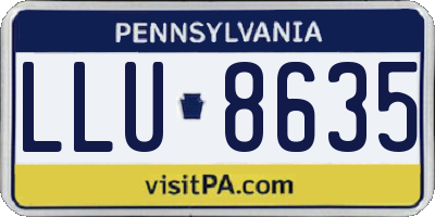 PA license plate LLU8635