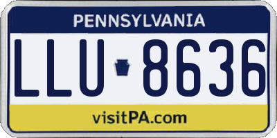 PA license plate LLU8636