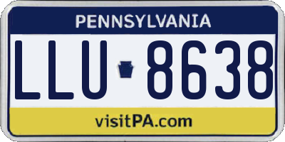 PA license plate LLU8638