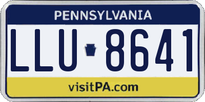 PA license plate LLU8641