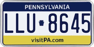 PA license plate LLU8645