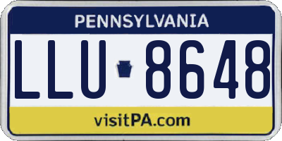 PA license plate LLU8648