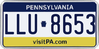 PA license plate LLU8653