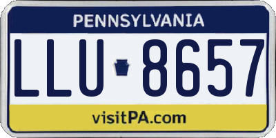 PA license plate LLU8657
