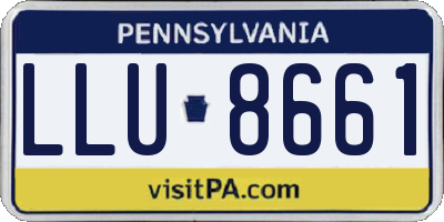 PA license plate LLU8661