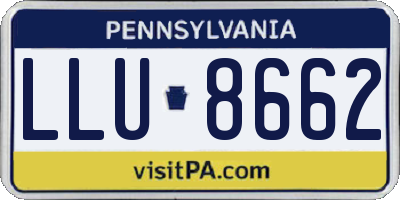PA license plate LLU8662
